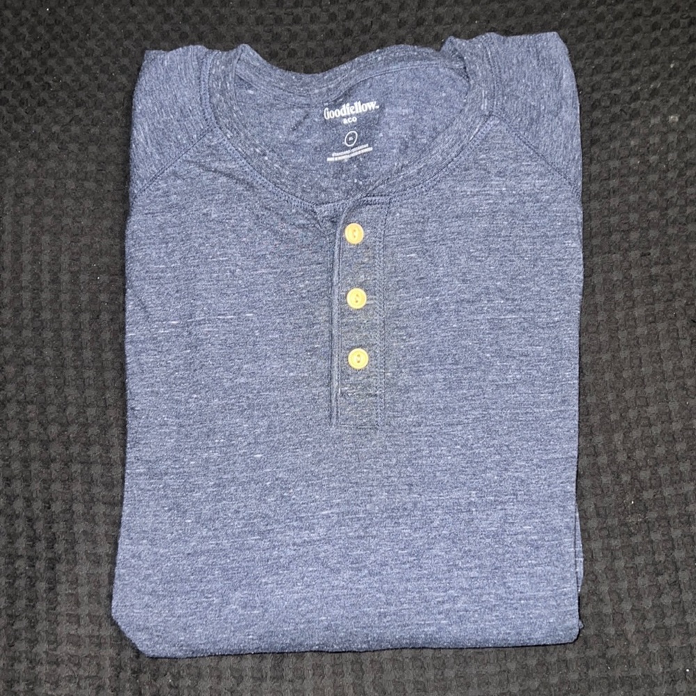 GOODFELLOW & CO MEN’S NAVY BLUE LONG SLEEVE SHIRT